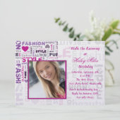 ファッション'nスタイルフォト招待状 招待状 (スタンド正面)