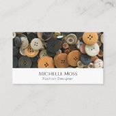 ファッションQRコードボタンプロフェッショナル裁縫 名刺 (正面)