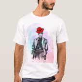 ファッションTシャ男性へツ – Tri-Blend T-Shirt Colo Tシャツ (正面)