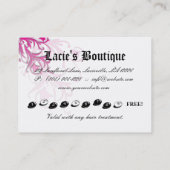 ファッションVIPカードレースの唇のシマウマのピンクの赤 ロイヤリティカード (裏面)