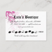 ファッションVIPカードレースの唇のシマウマのピンクの赤 ロイヤリティカード (裏面)