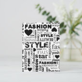 ファッションWordコラージュのベクトルイラストレーション- alt ポストカード (スタンド正面)