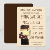 ファッジコンフェクション菓子キャンディベイクセール 招待状 (正面/裏面)
