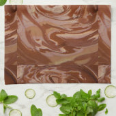 ファッジデザートバーの溶融チョコレートココアパン キッチンタオル (折り畳み)