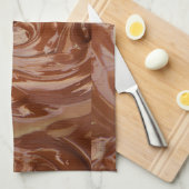 ファッジデザートバーの溶融チョコレートココアパン キッチンタオル (四つ折り)