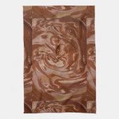 ファッジデザートバーの溶融チョコレートココアパン キッチンタオル (縦)