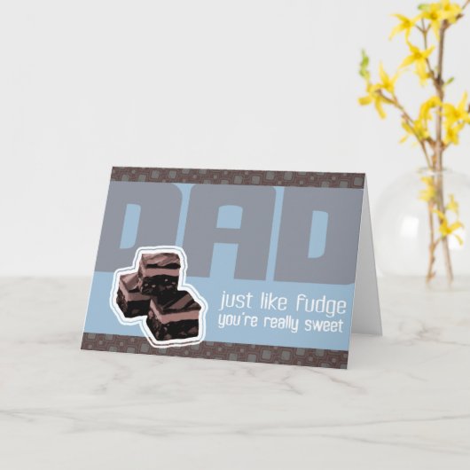 ファッジ父の日またはパパの誕生日カード カード (黄色い花)