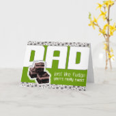 ファッジ父の日またはパパの誕生日グリーンカード カード (黄色い花)