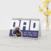 ファッジ父の日またはパパの誕生日ブルーカード カード (黄色い花)
