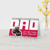 ファッジ父の日またはパパの誕生日レッドカード カード (黄色い花)