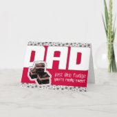 ファッジ父の日またはパパの誕生日レッドカード カード (正面)