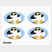 ファットエンペペンギンのステッカー 楕円形シール (シート)
