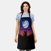 ファットキャットエプロン猫好きアートエプロン エプロン (着用した状態)