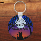 ファットキャットキーチェインパーソナライズされたキャットアートキーホルダー キーホルダー (正面)