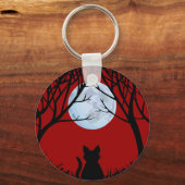 ファットキャットキーチェーンブラックキャットギフトペットキーホルダー キーホルダー (正面)