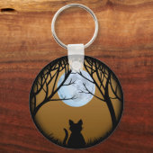 ファットキャットキーチェーンブラックキャットギフトペットキーホルダー キーホルダー (正面)