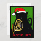 ファットキャットハッピーホリデーハガキ シーズンポストカード (正面/裏面)