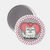 ファットキャットハート磁石 マグネット (正面/裏面)