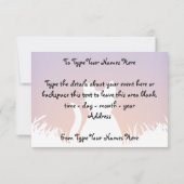 ファットキャット招待状パーソナライズされた猫好きカード 招待状 (裏面)