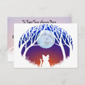 ファットキャット招待状パーソナライズされた猫好きカード 招待状 (正面/裏面)