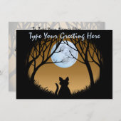 ファットキャット招待状パーソナライズされた猫好きカード 招待状 (正面/裏面)