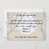 ファットキャット招待状パーソナライズされた猫好きカード 招待状 (裏面)