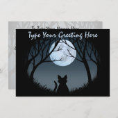 ファットキャット招待状パーソナライズされた猫好きカード 招待状 (正面/裏面)