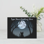 ファットキャット招待状パーソナライズされた猫好きカード 招待状 (スタンド正面)