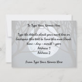 ファットキャット招待状パーソナライズされた猫好きカード 招待状 (裏面)