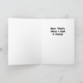 ファットキャット誕生日カード – レッツパーティー! カード (内部)