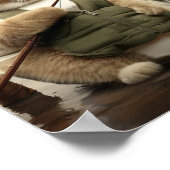 ファットキャット魚釣り ポスター (角)