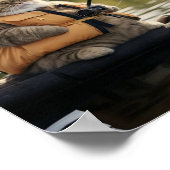 ファットキャット魚釣り ポスター (角)