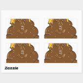 ファットトランプ絵文字ウンチ 長方形シール (シート)