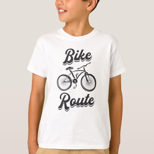 ファットバイクルートバイクサイクリングバイクもしくは自転車に乗る人MTBファットバイク Tシャツ (正面)