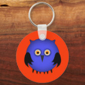 ファットブルーフクロウキーチェーン キーホルダー (正面)