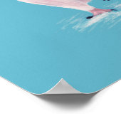 ファットペンギンダイエットかわいいおもしろい鳥 ポスター (角)