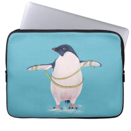 ファットペンギンダイエットかわいいおもしろい鳥 ラップトップスリーブ