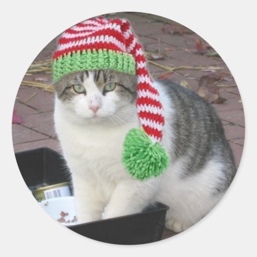 ファットボーイクリスマスステッカー ラウンドシール (正面)