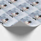 ファットラウンドスおもしろいチン雪だるま ラッピングペーパー (角)