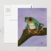 ファットレッドアイツカエルはがき ポストカード (正面/裏面)