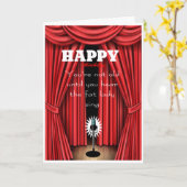 ファットレディハッピーバースデー カード (黄色い花)