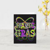 ファット・チューズデー マーディ・グラス コケッティ ボウ 子供 女の子 女性 カード (黄色い花)