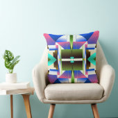 ファッ鮮やかク数々の・プリント・パターン全体の色 クッション (椅子)