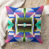 ファッ鮮やかク数々の・プリント・パターン全体の色 クッション (ブランケット)