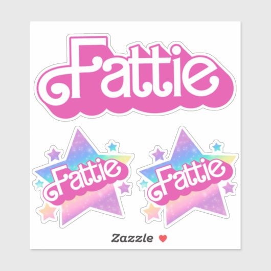 ファティプラスサイズレインボーレトロ90ズノスタルジアスター シール (シート)