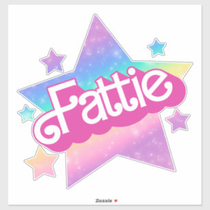 ファティプラスサイズレインボーレトロ90ズノスタルジアスター シール