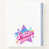 ファティプラスサイズレインボーレトロ90ズノスタルジアピンク ノートブック (裏面)