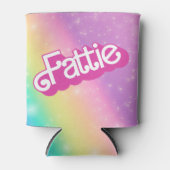 ファティプラスサイズレインボーレトロ90ズノスタルジアピンク 缶クーラー (正面)