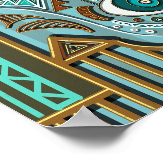 ファティマのエジプトのハムサ・ハンド・カンサ ポスター (角)