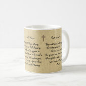 ファティマのカトリック婦人祈りの言葉ギフトパーソナライズされた コーヒーマグカップ (正面右)
